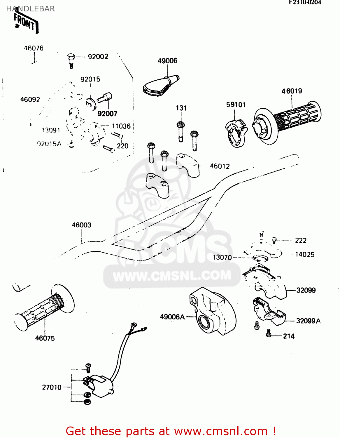 HANDLEBAR KX80-F2 1984