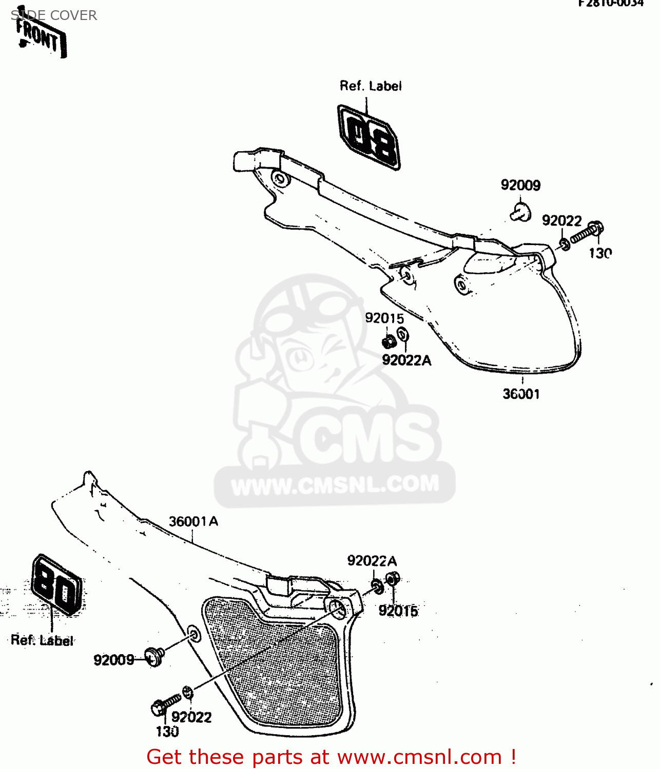 SIDE COVER KX80-F2 1984