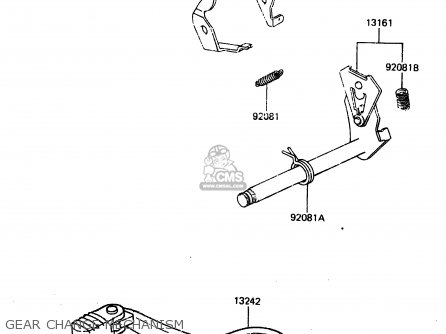 GEAR CHANGE MECHANISM - KX80-F2 1984