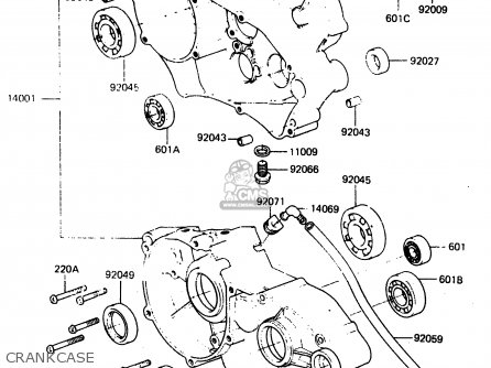 CRANKCASE - KX80-F2 1984