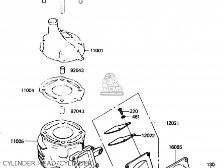 CYLINDER HEAD/CYLINDER - KX80-F2 1984