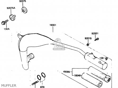 MUFFLER - KX80-F2 1984