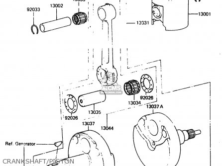 CRANKSHAFT/PISTON - KX80-F2 1984