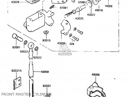 FRONT MASTER CYLINDER - KX80-F2 1984