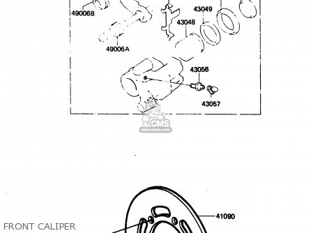 FRONT CALIPER - KX80-F2 1984