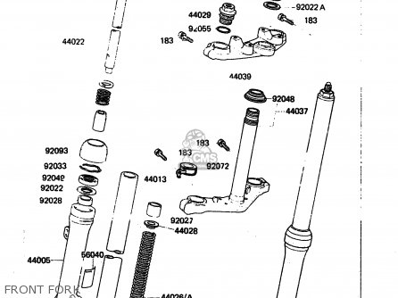 FRONT FORK - KX80-F2 1984