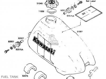 FUEL TANK - KX80-F2 1984