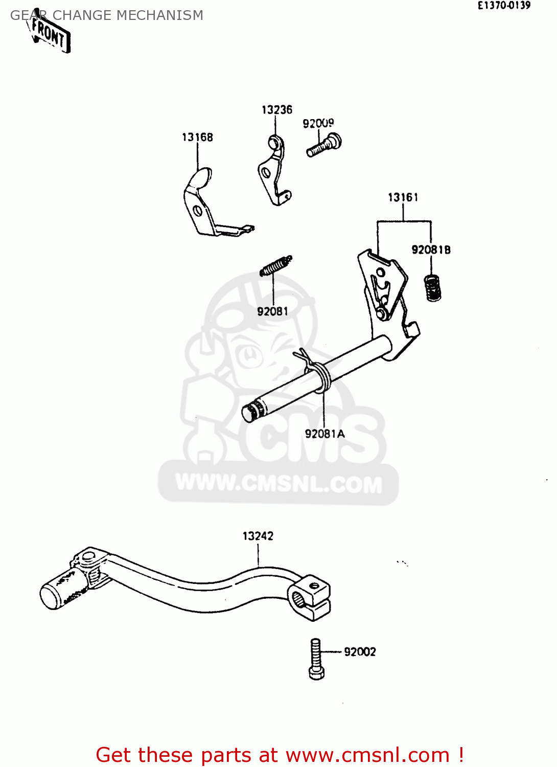GEAR CHANGE MECHANISM KX80-F3 1985