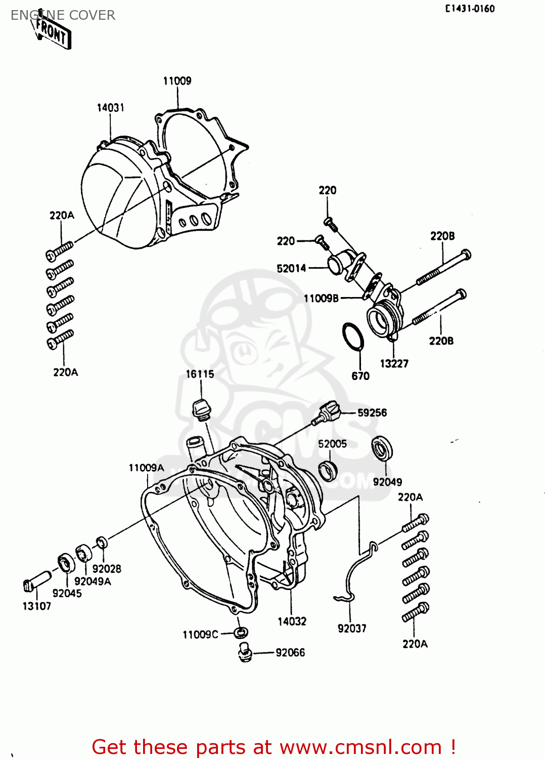 ENGINE COVER KX80-F3 1985