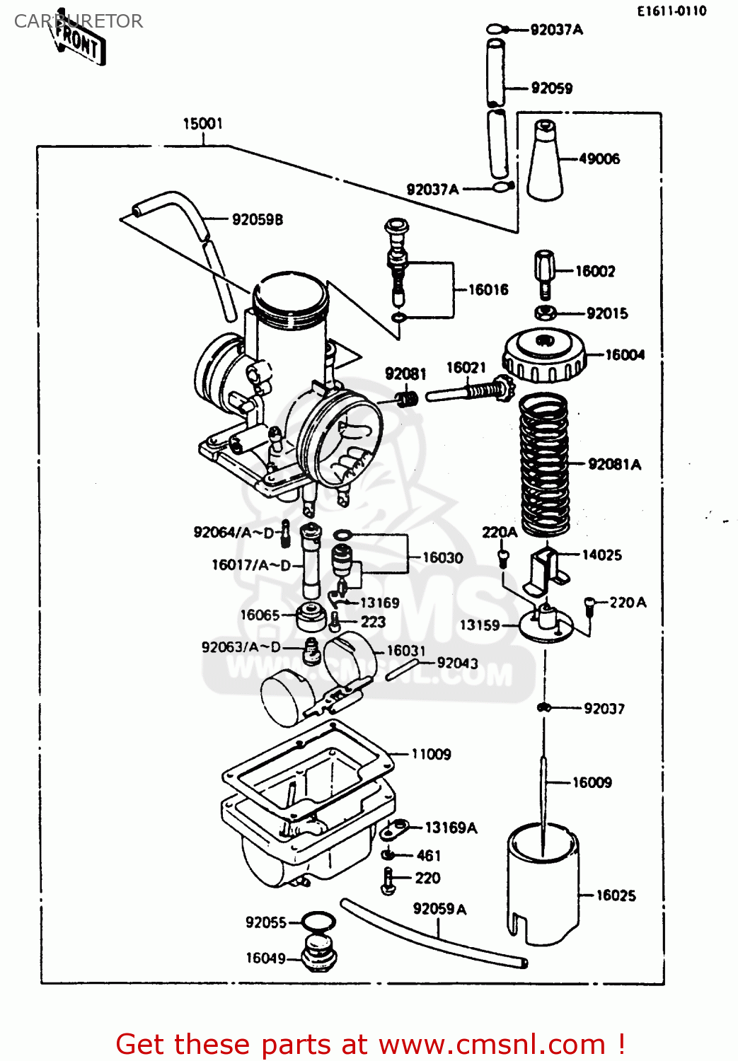 CARBURETOR KX80-F3 1985
