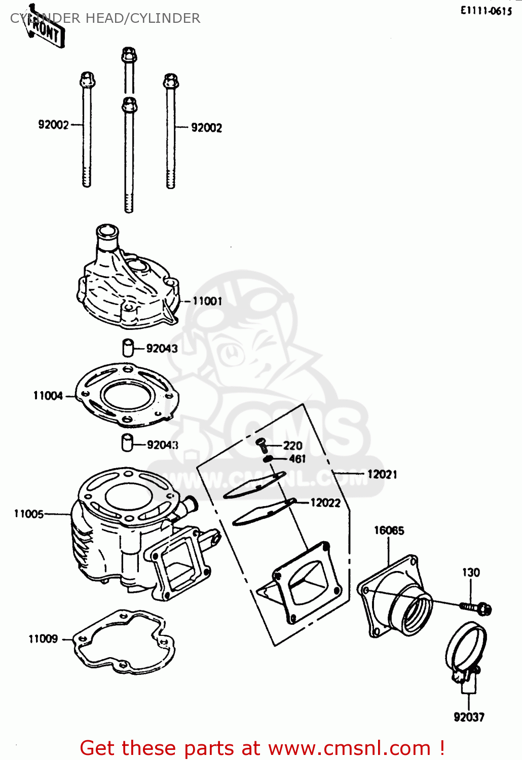 CYLINDER HEAD/CYLINDER KX80-F3 1985