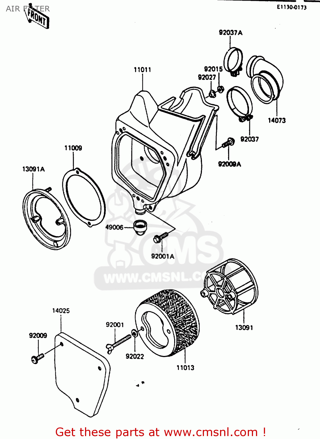 AIR FILTER KX80-F3 1985