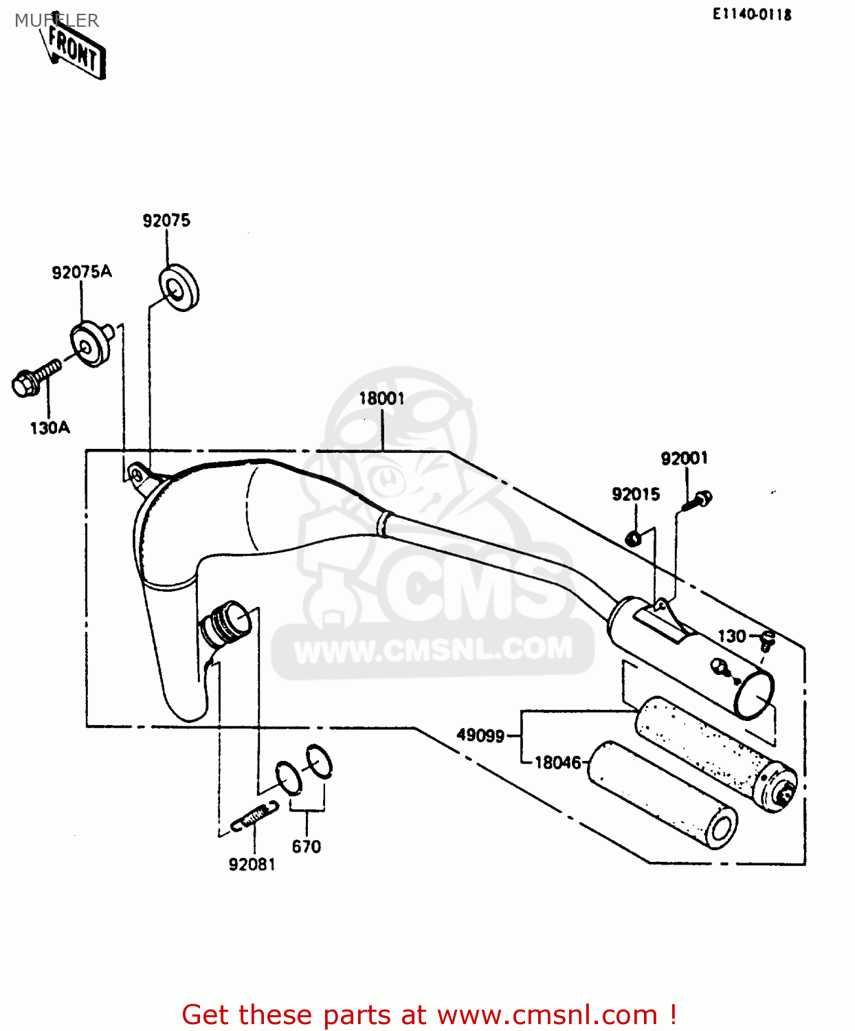 MUFFLER KX80-F3 1985
