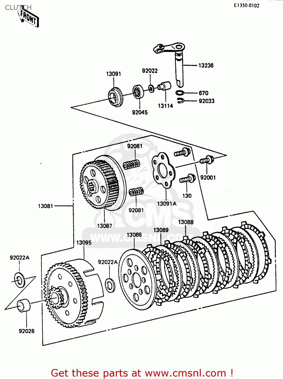 CLUTCH KX80-F3 1985