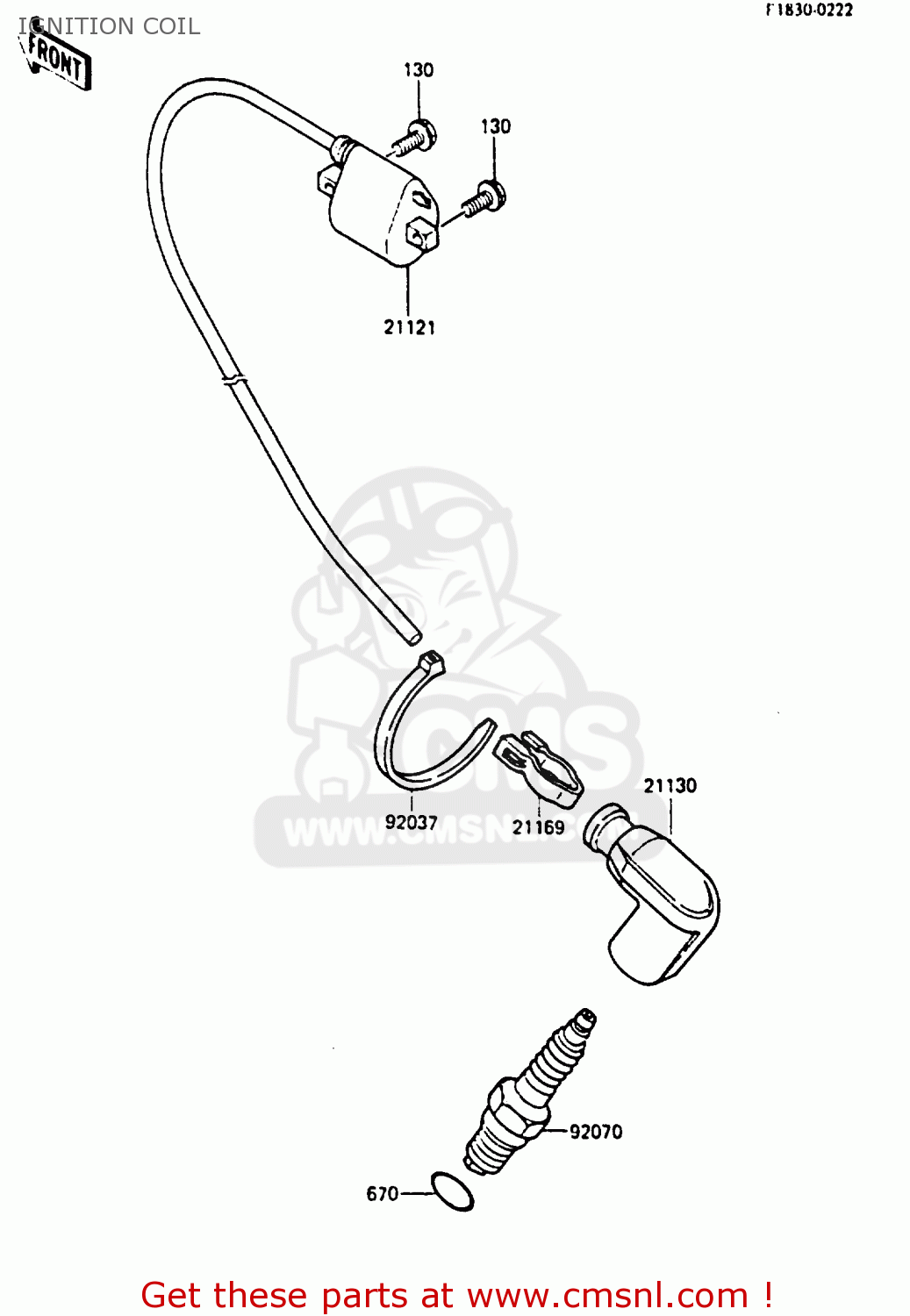IGNITION COIL KX80-F3 1985