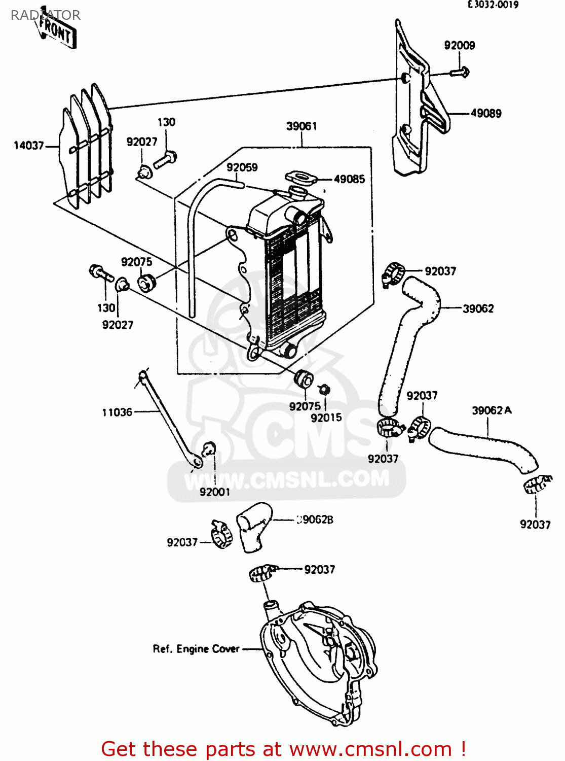 RADIATOR KX80-F3 1985