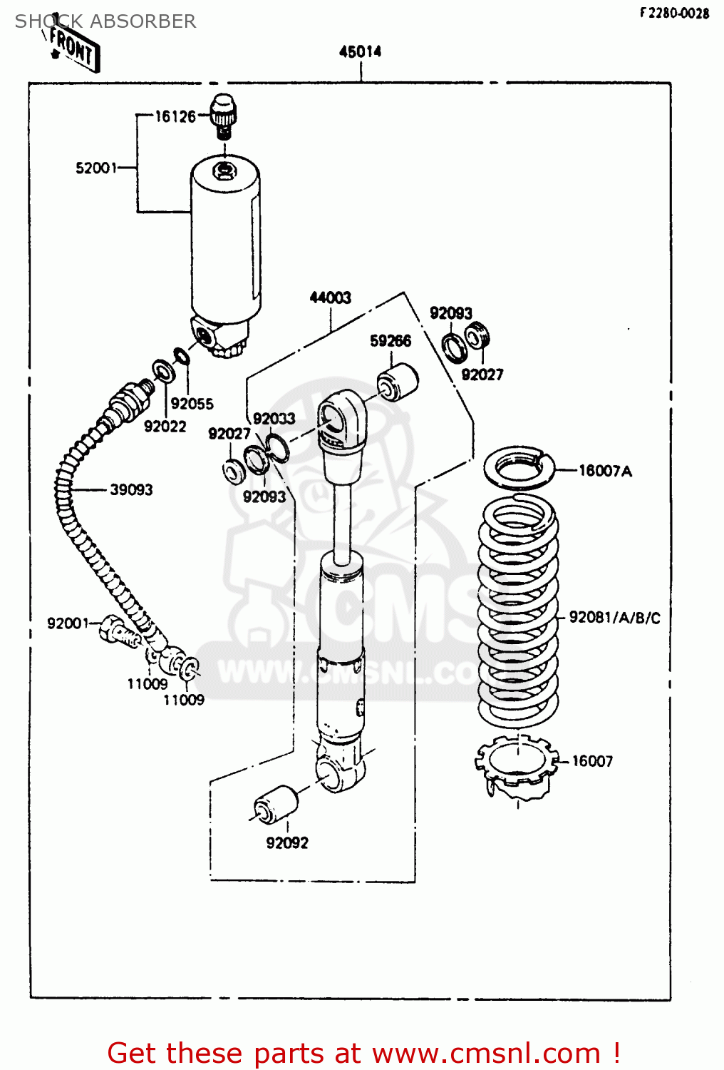 SHOCK ABSORBER KX80-F3 1985