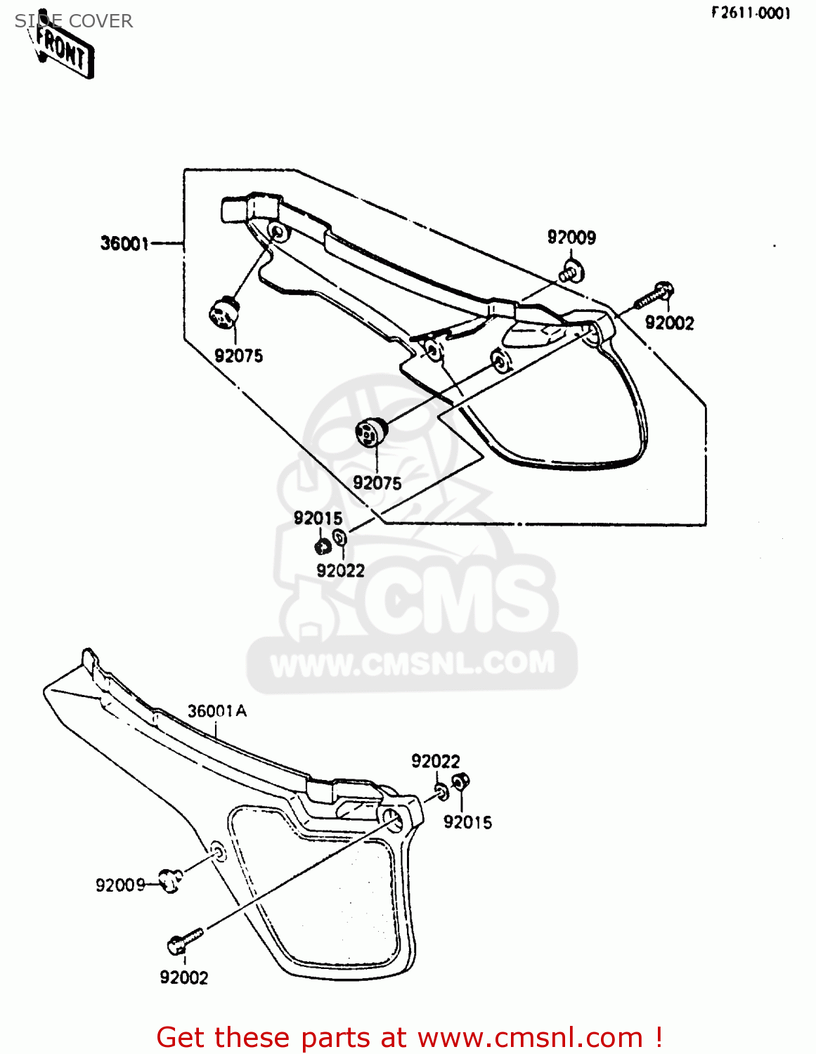 SIDE COVER KX80-F3 1985