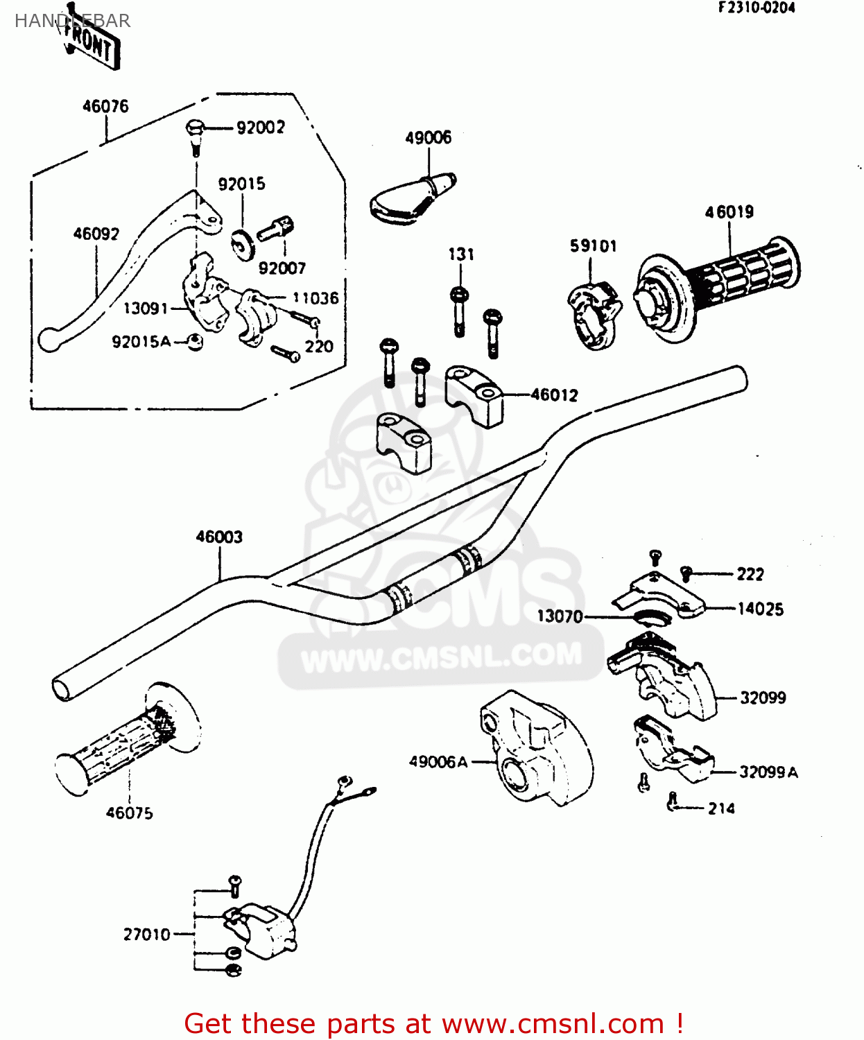 HANDLEBAR KX80-F3 1985