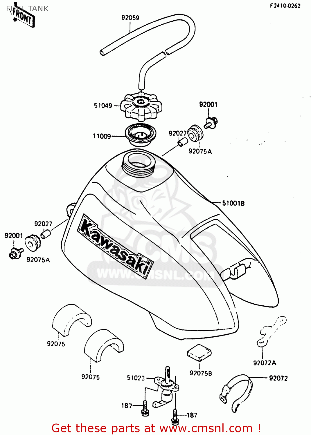 FUEL TANK KX80-F3 1985