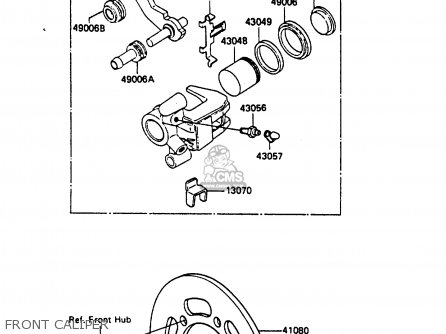 FRONT CALIPER - KX80-F3 1985