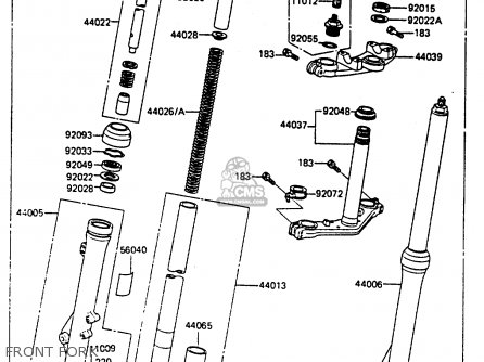 FRONT FORK - KX80-F3 1985