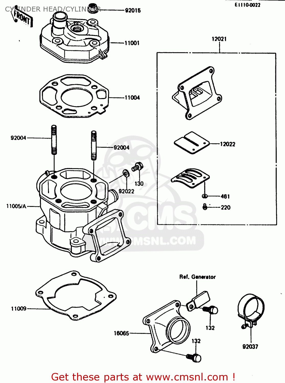 CYLINDER HEAD/CYLINDER KX80-G1 1986 AL UR