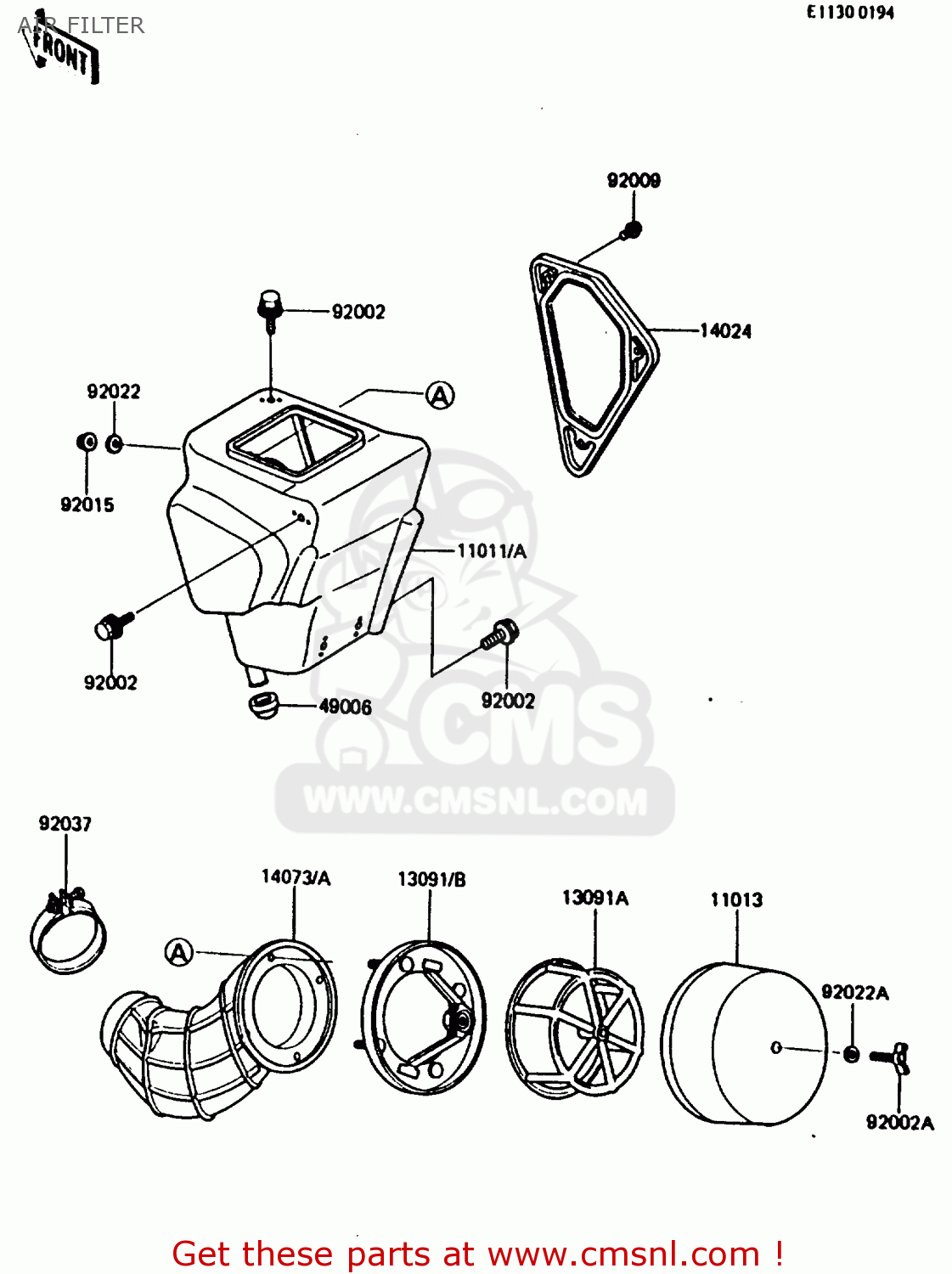 AIR FILTER KX80-G1 1986 AL UR