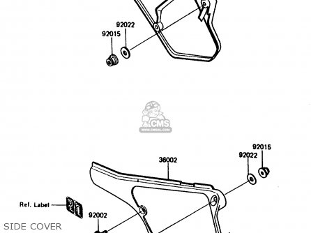 SIDE COVER - KX80-G1 1986 AL UR
