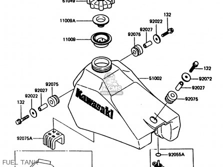 FUEL TANK - KX80-G1 1986 AL UR