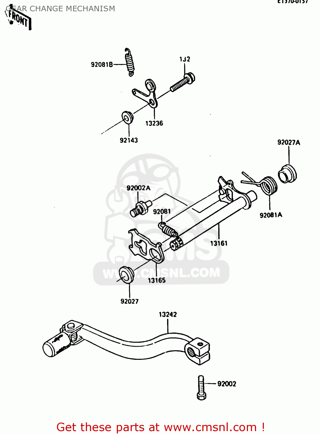 GEAR CHANGE MECHANISM KX80-G2 1987 AL UR