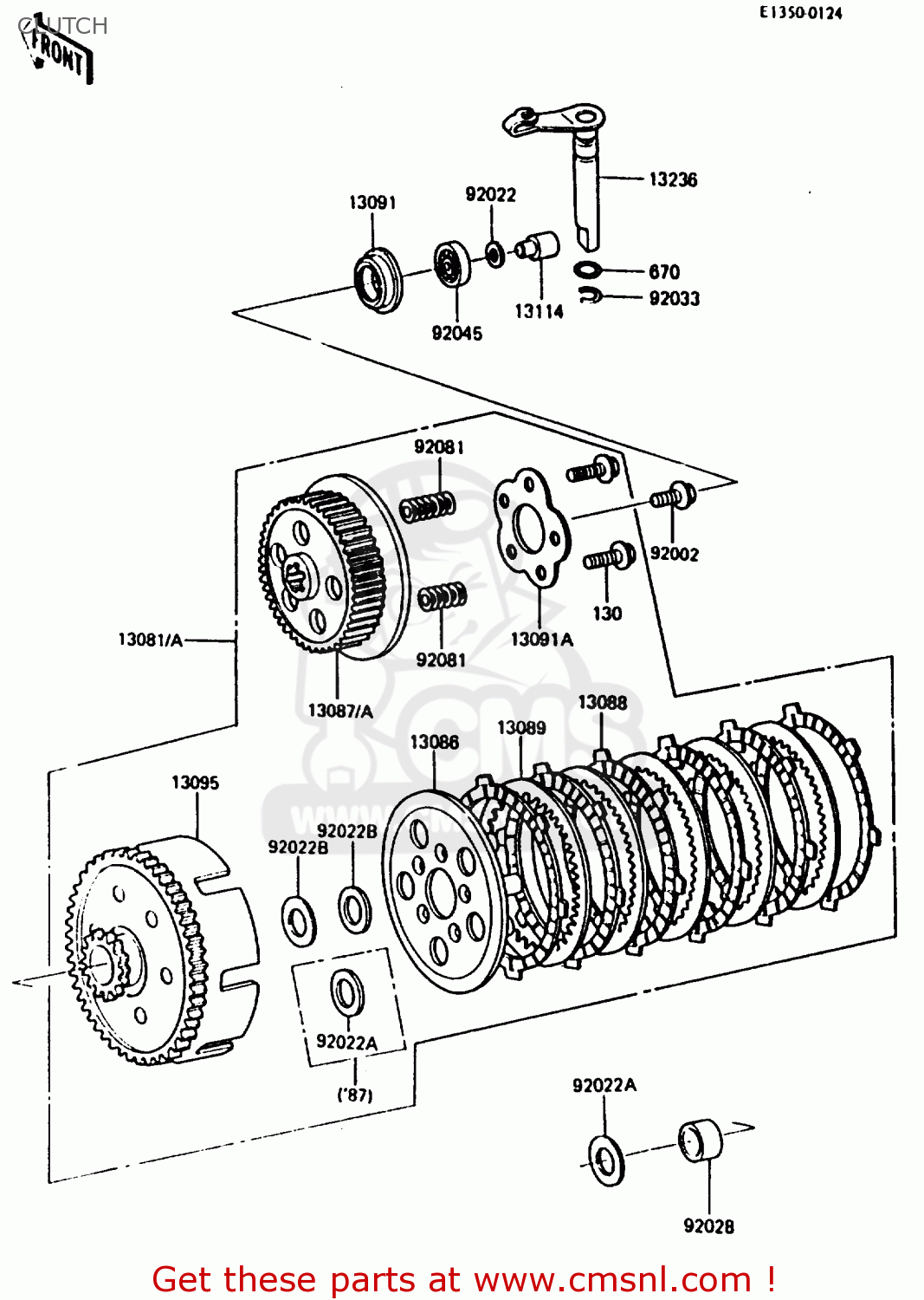 CLUTCH KX80-G2 1987 AL UR