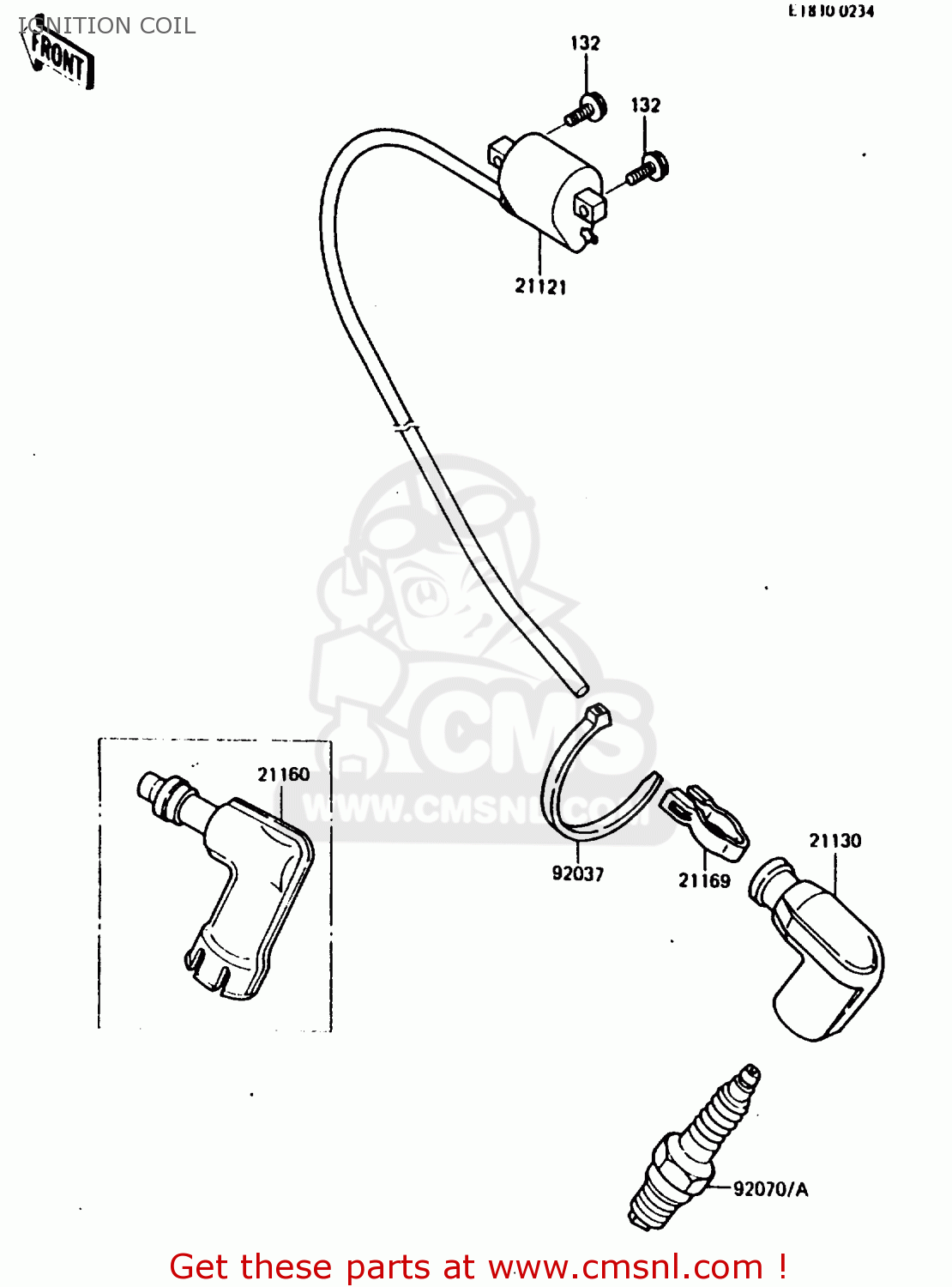 IGNITION COIL KX80-G2 1987 AL UR