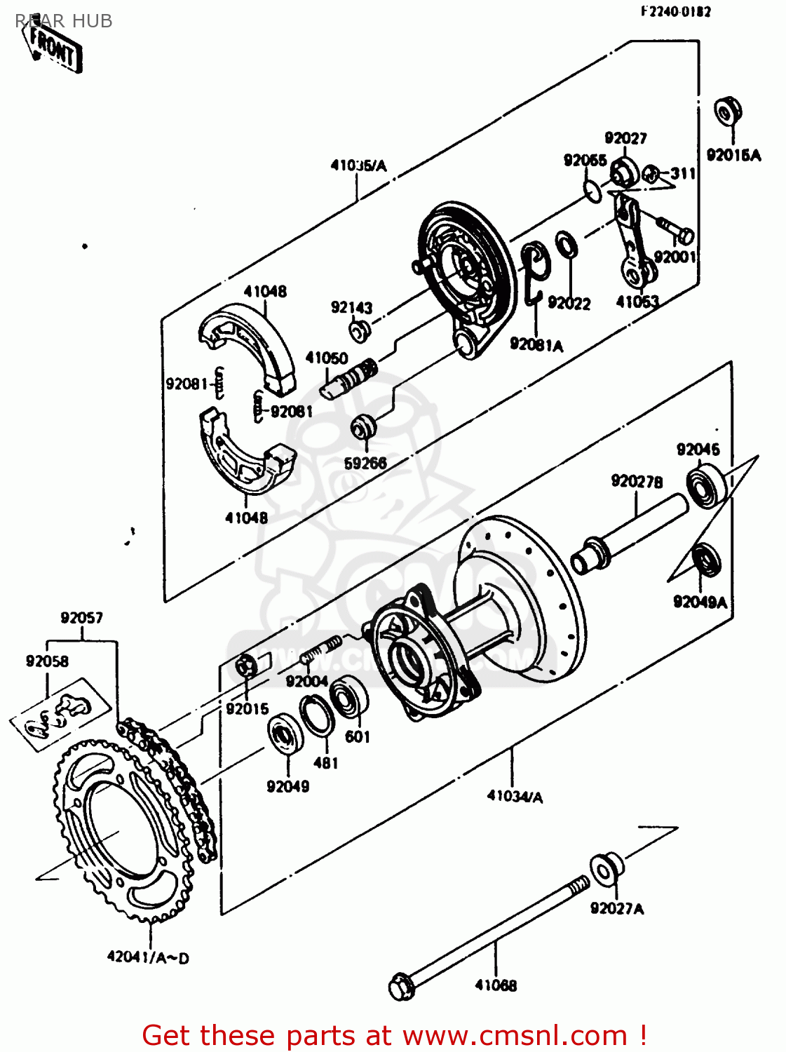 REAR HUB KX80-G2 1987 AL UR