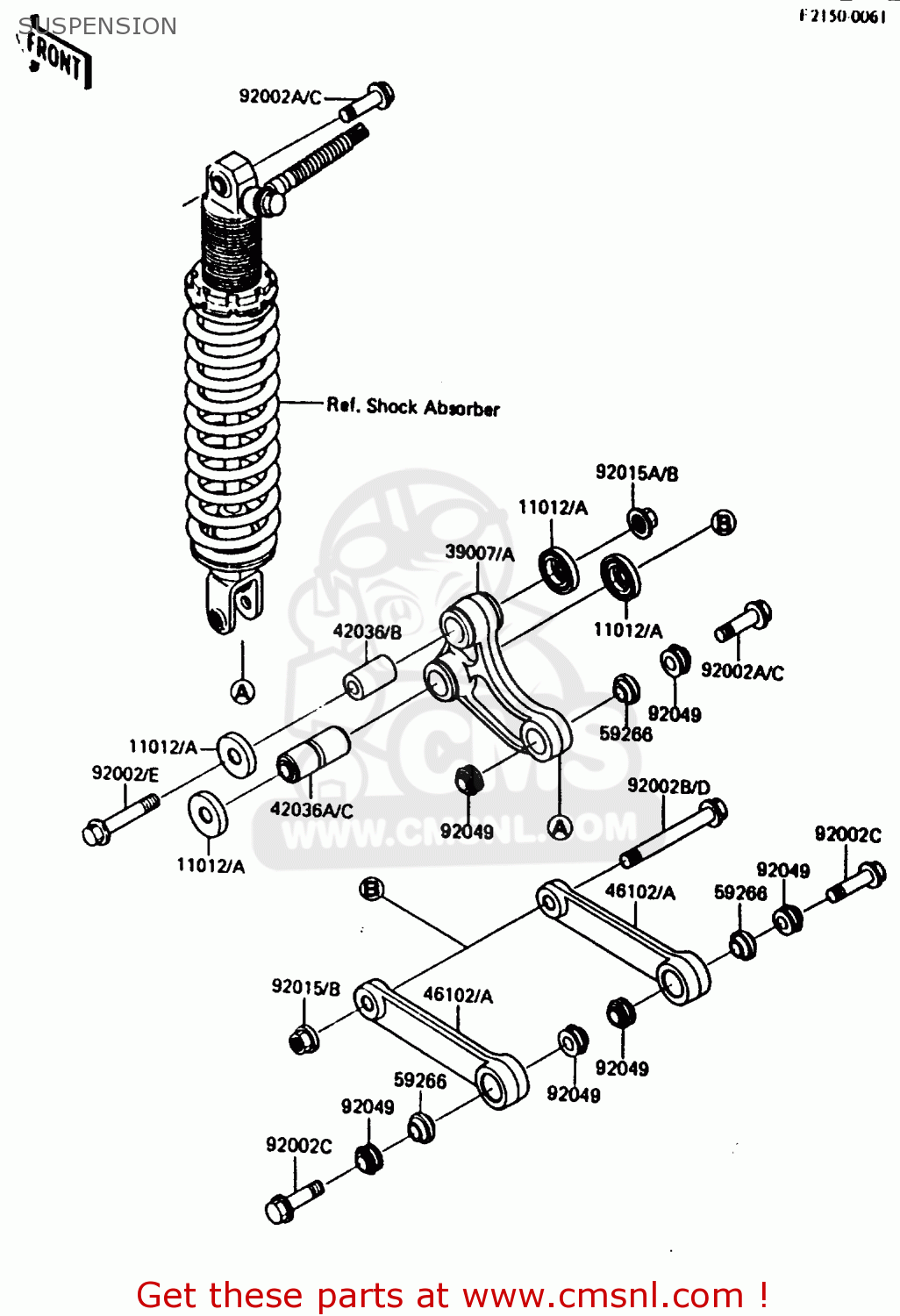 SUSPENSION KX80-G2 1987 AL UR