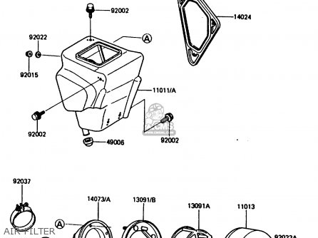 AIR FILTER - KX80-G2 1987 AL UR
