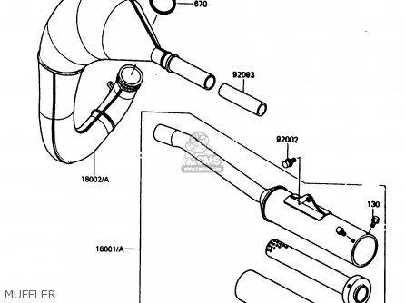 MUFFLER - KX80-G2 1987 AL UR