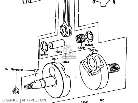 CRANKSHAFT/PISTON - KX80-G2 1987 AL UR