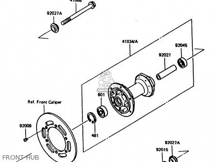 FRONT HUB - KX80-G2 1987 AL UR