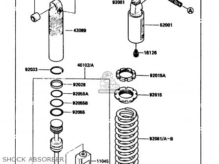 SHOCK ABSORBER - KX80-G2 1987 AL UR