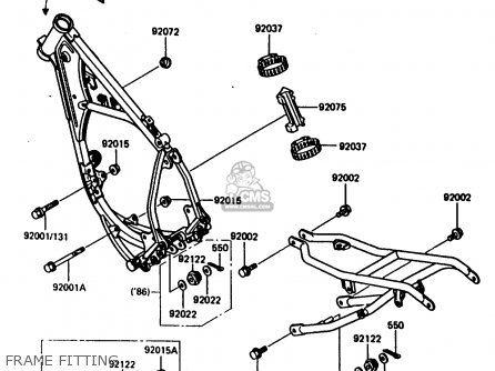 FRAME FITTING - KX80-G2 1987 AL UR