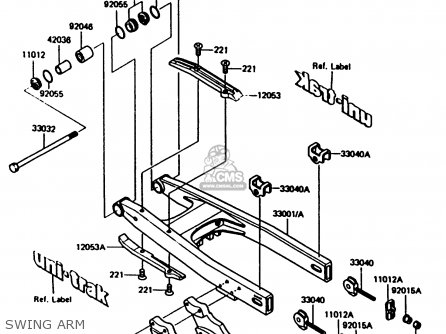 SWING ARM - KX80-G2 1987 AL UR