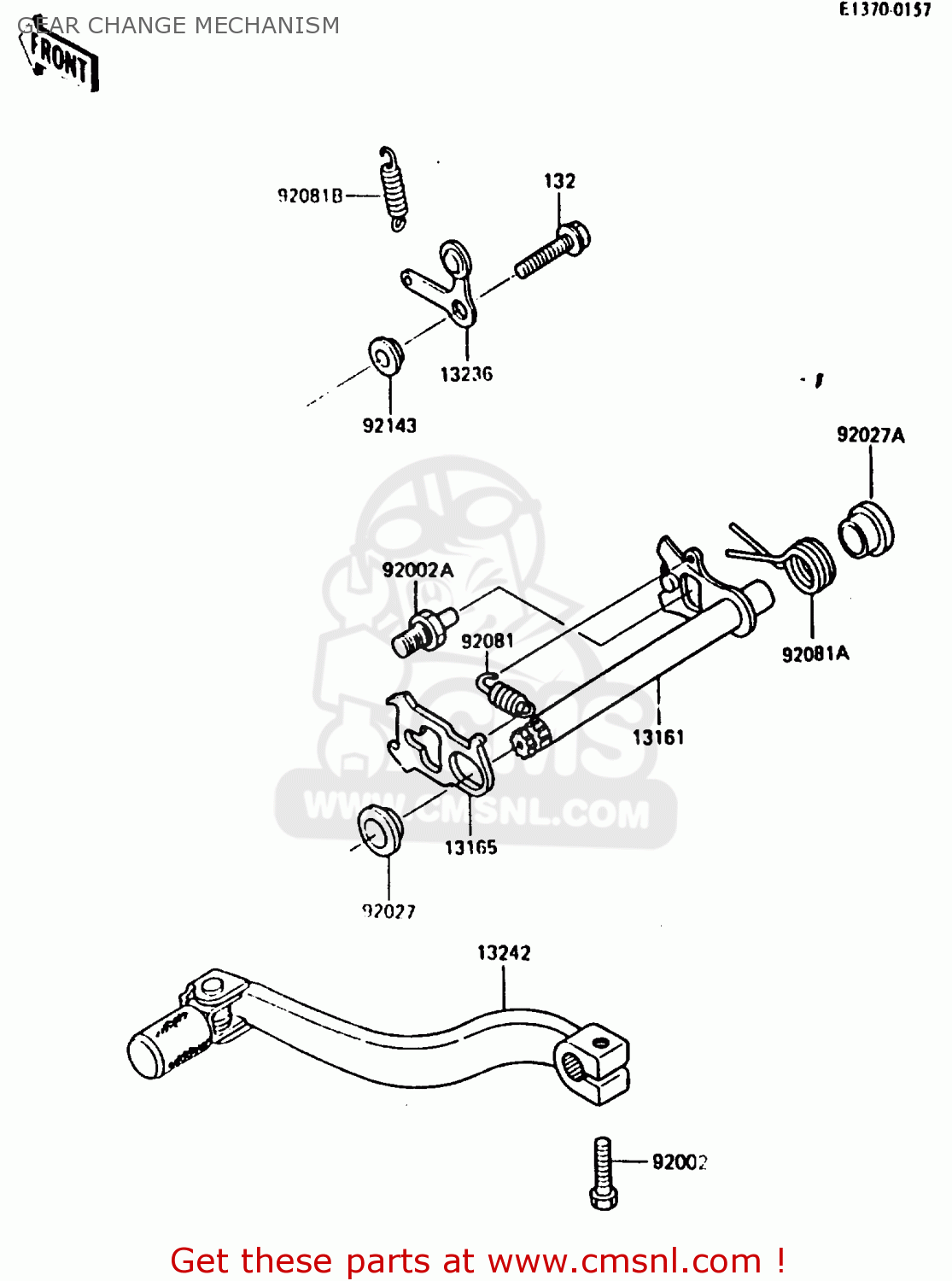 GEAR CHANGE MECHANISM KX80-H1 1986 WEST GERMANY