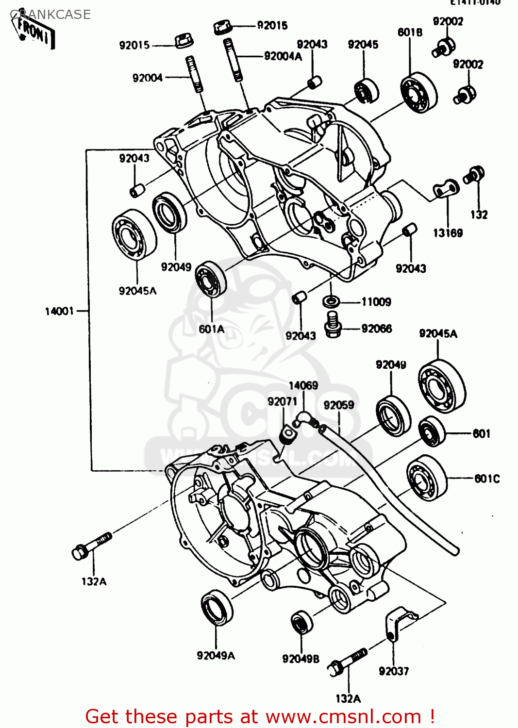 CRANKCASE KX80-H1 1986 WEST GERMANY