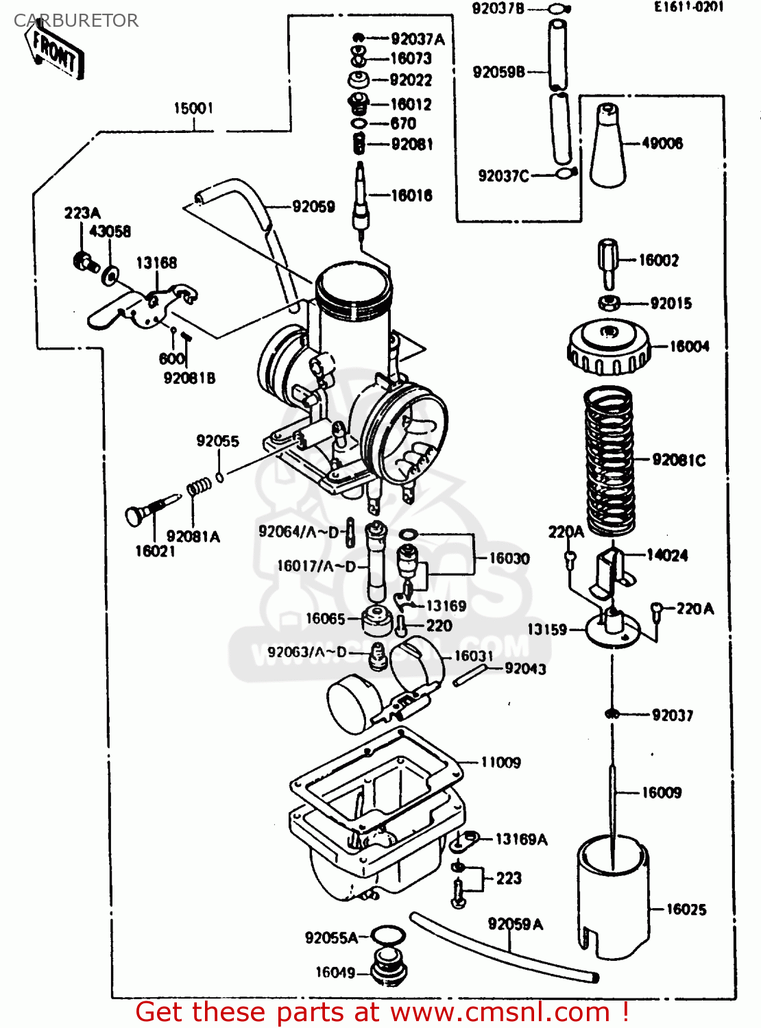 CARBURETOR KX80-H1 1986 WEST GERMANY