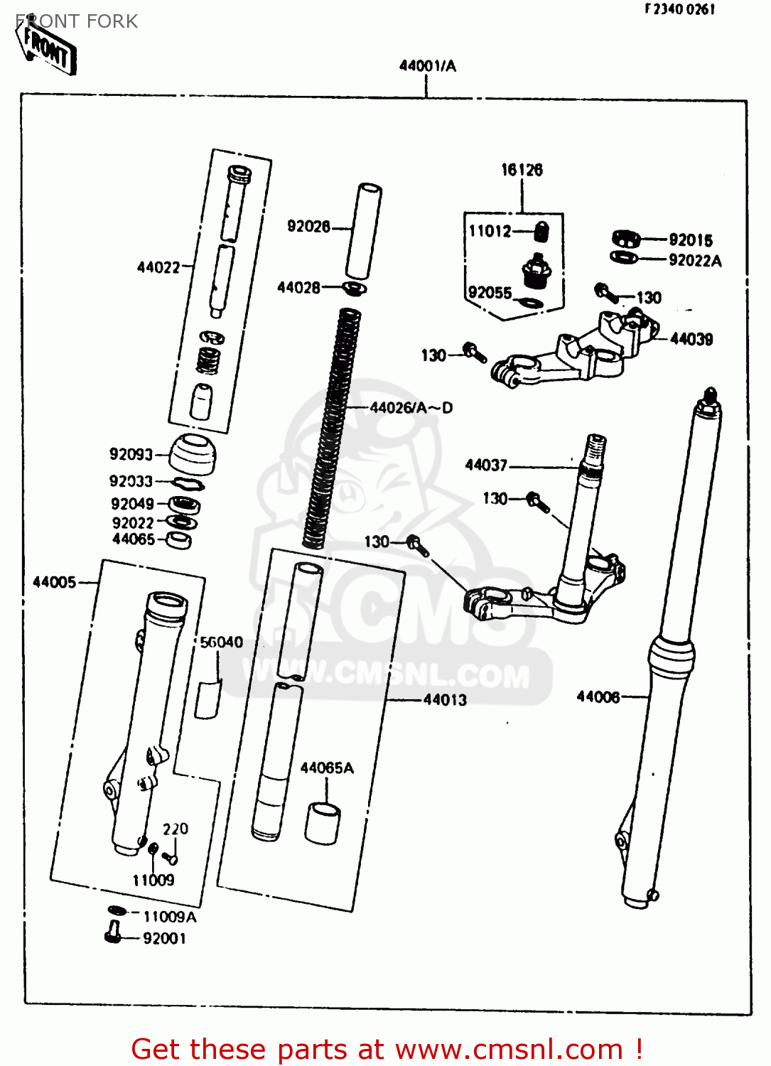 FRONT FORK KX80-H1 1986 WEST GERMANY