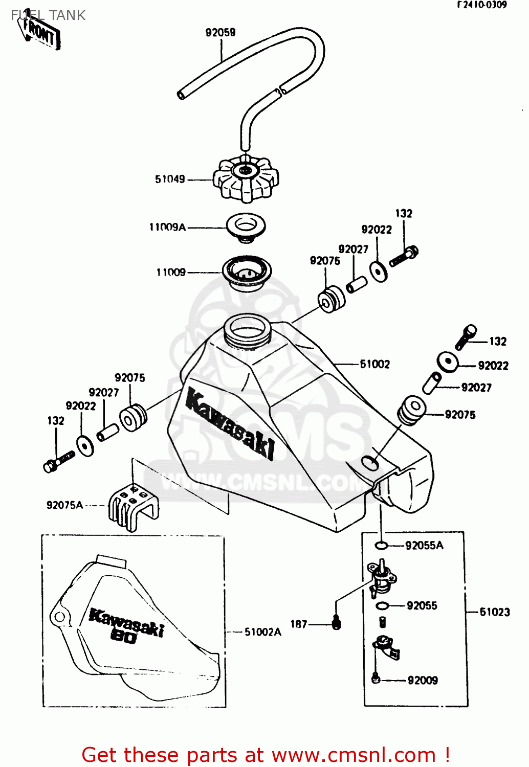 FUEL TANK KX80-H1 1986 WEST GERMANY