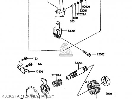 KICKSTARTER MECHANISM - KX80-H1 1986 WEST GERMANY