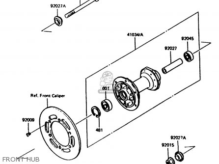 FRONT HUB - KX80-H1 1986 WEST GERMANY