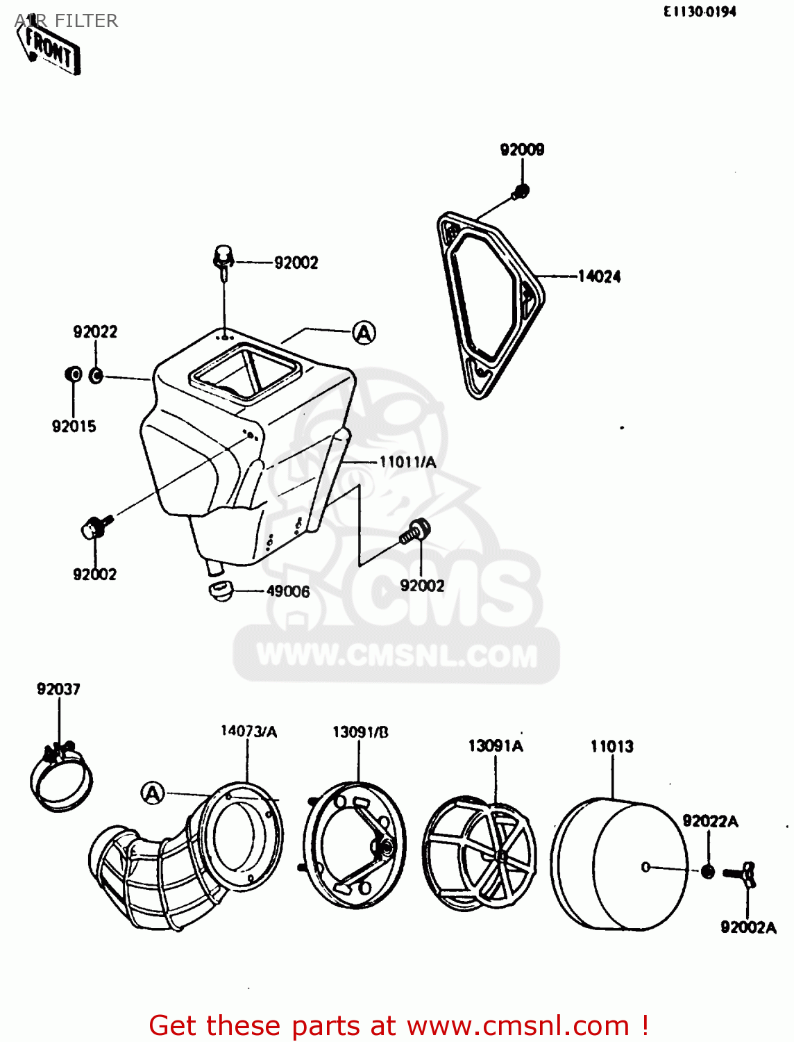 AIR FILTER KX80-H2 1987 WEST GERMANY